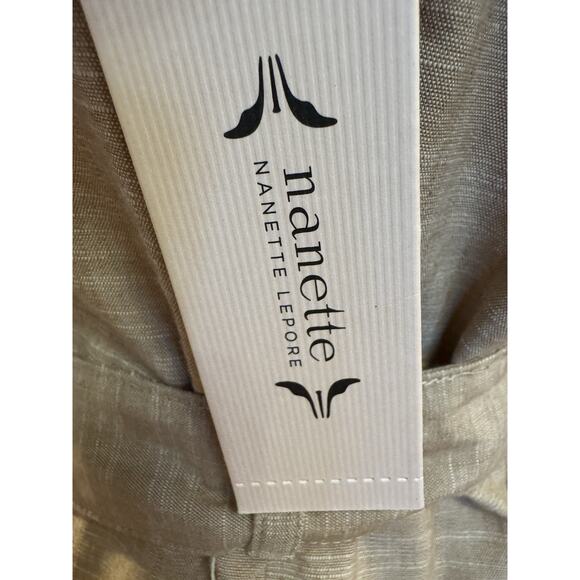 Nanette Lepore Size 4 Tan Sleeveless Belted Jumpsuit Romper Coastal Preppy - Picture 8 of 9